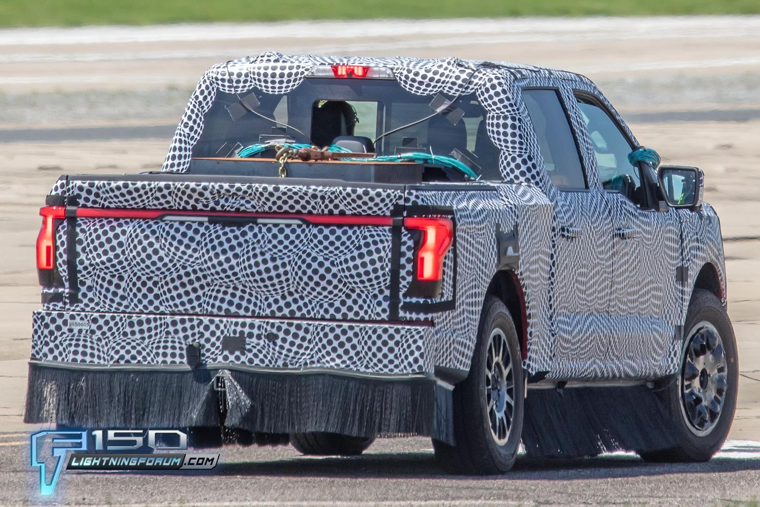 Ford F-150 Lightning Next Gen F-150 Lightning Spied w/8 Lug Wheels & Hub Motors (Larger Battery?) Benchmarking Cybertruck 2025-f150-lightning-prototypes-8-lug-wheels-hub-motors-larger-battery-19