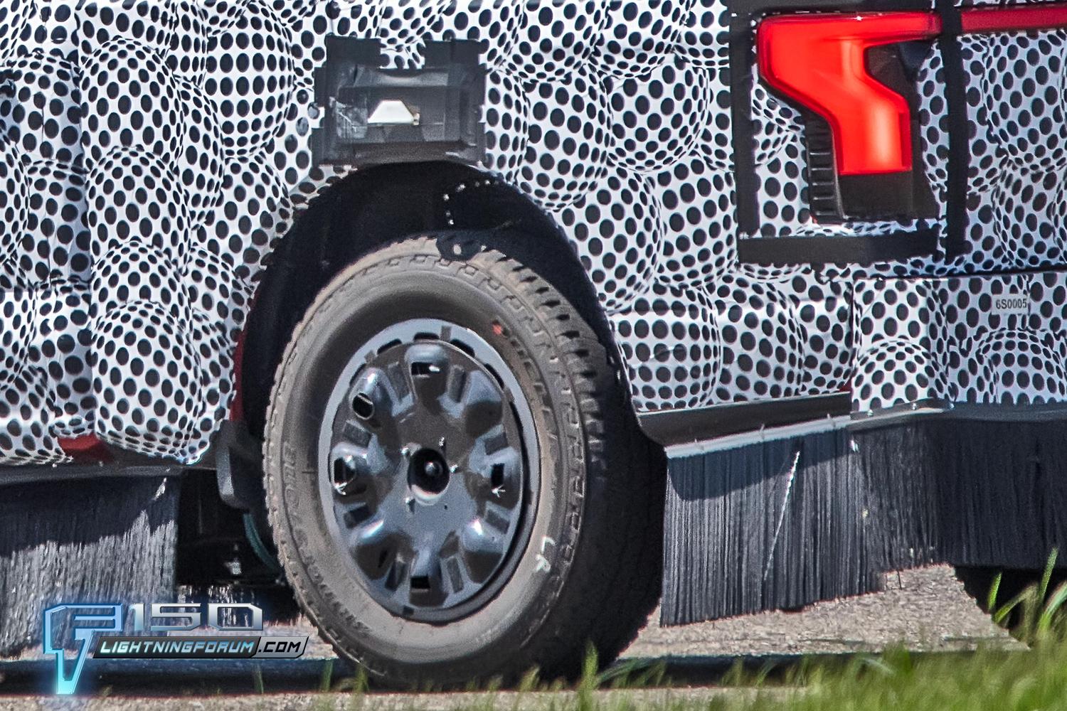 Ford F-150 Lightning Next Gen F-150 Lightning Spied w/8 Lug Wheels & Hub Motors (Larger Battery?) Benchmarking Cybertruck 2025-f150-lightning-prototypes-8-lug-wheels-hub-motors-larger-battery-22