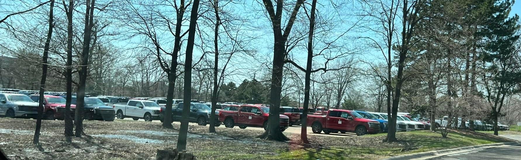 Ford F-150 Lightning Production Lightnings parked outside Dearborn 279018812_1771578943233393_3013828121776166079_nSM