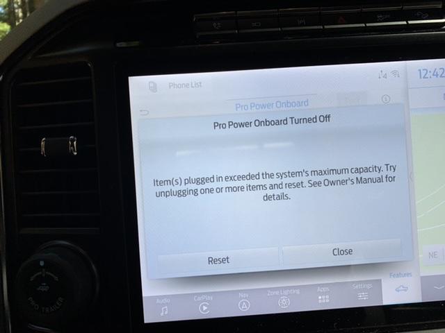 Ford F-150 Lightning It didn’t work - ProPower ground fault with travel trailer? 3E26660E-01A4-439F-B213-5F0E3442491F