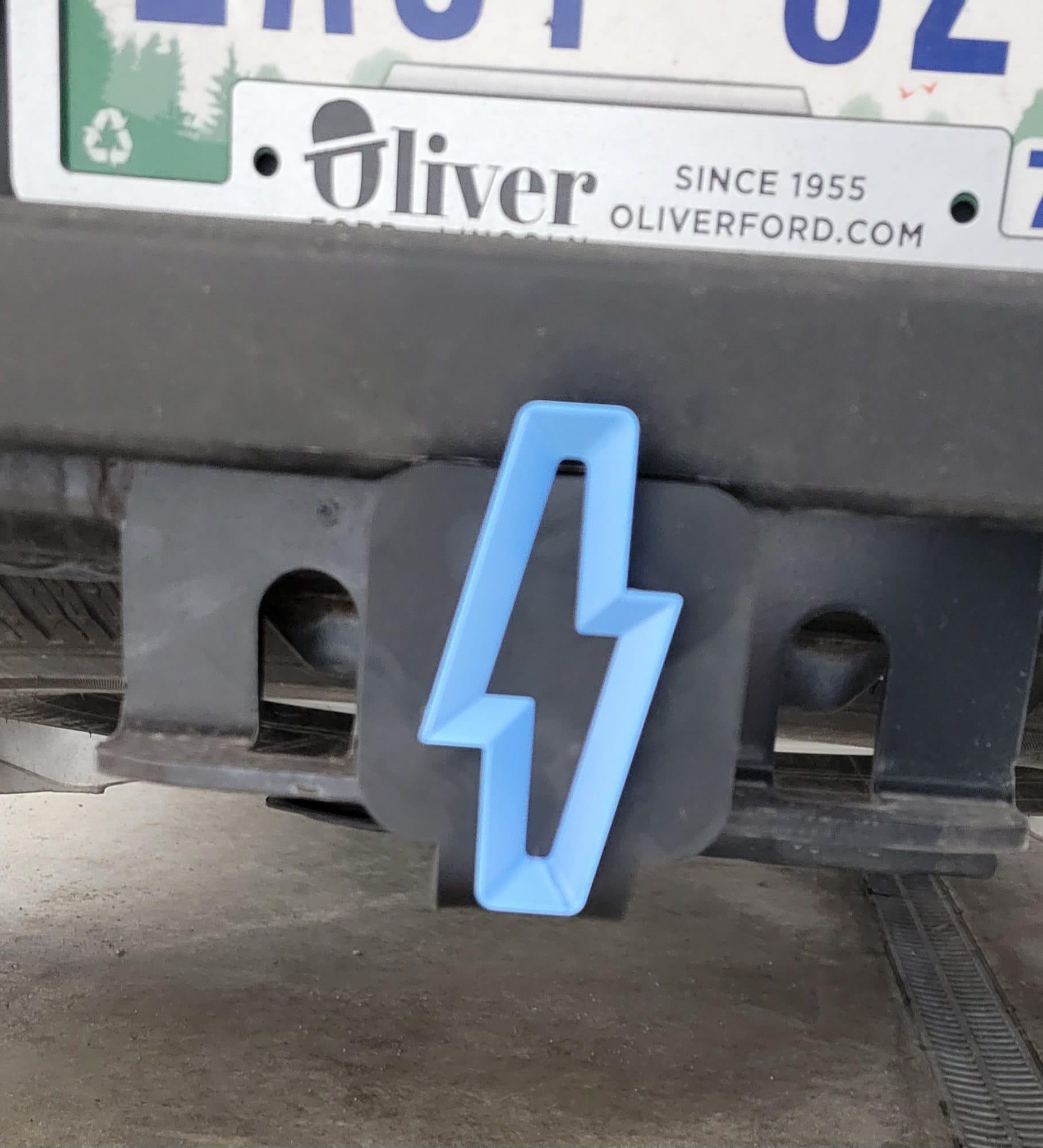 Ford F-150 Lightning Lightning Logo Hitch Covers - Custom 3D Printed 408956638_10161004732704140_7596716299384087477_n