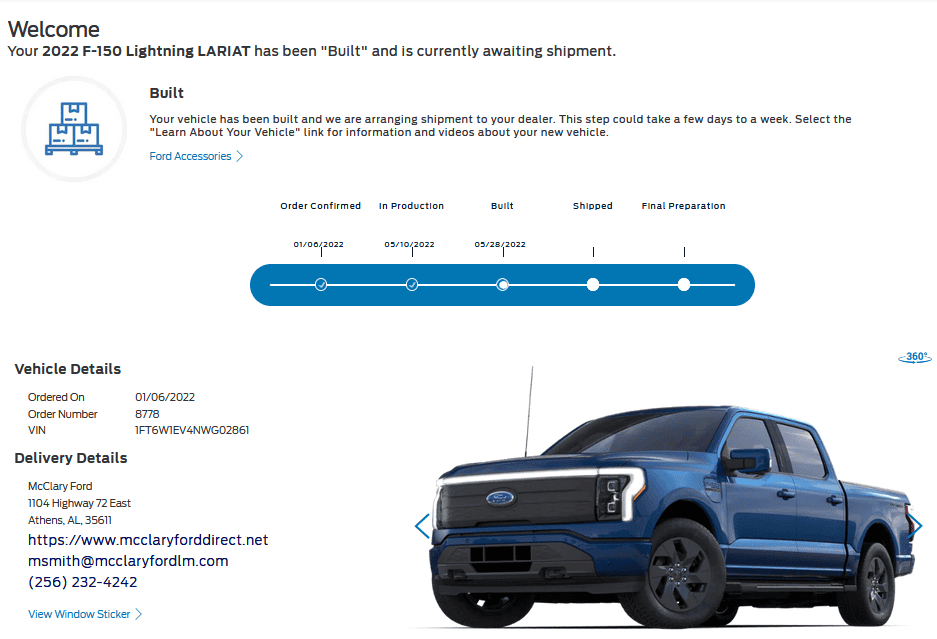 Ford F-150 Lightning ✅ 5/2 Lightning Build Week Group 5-June-22