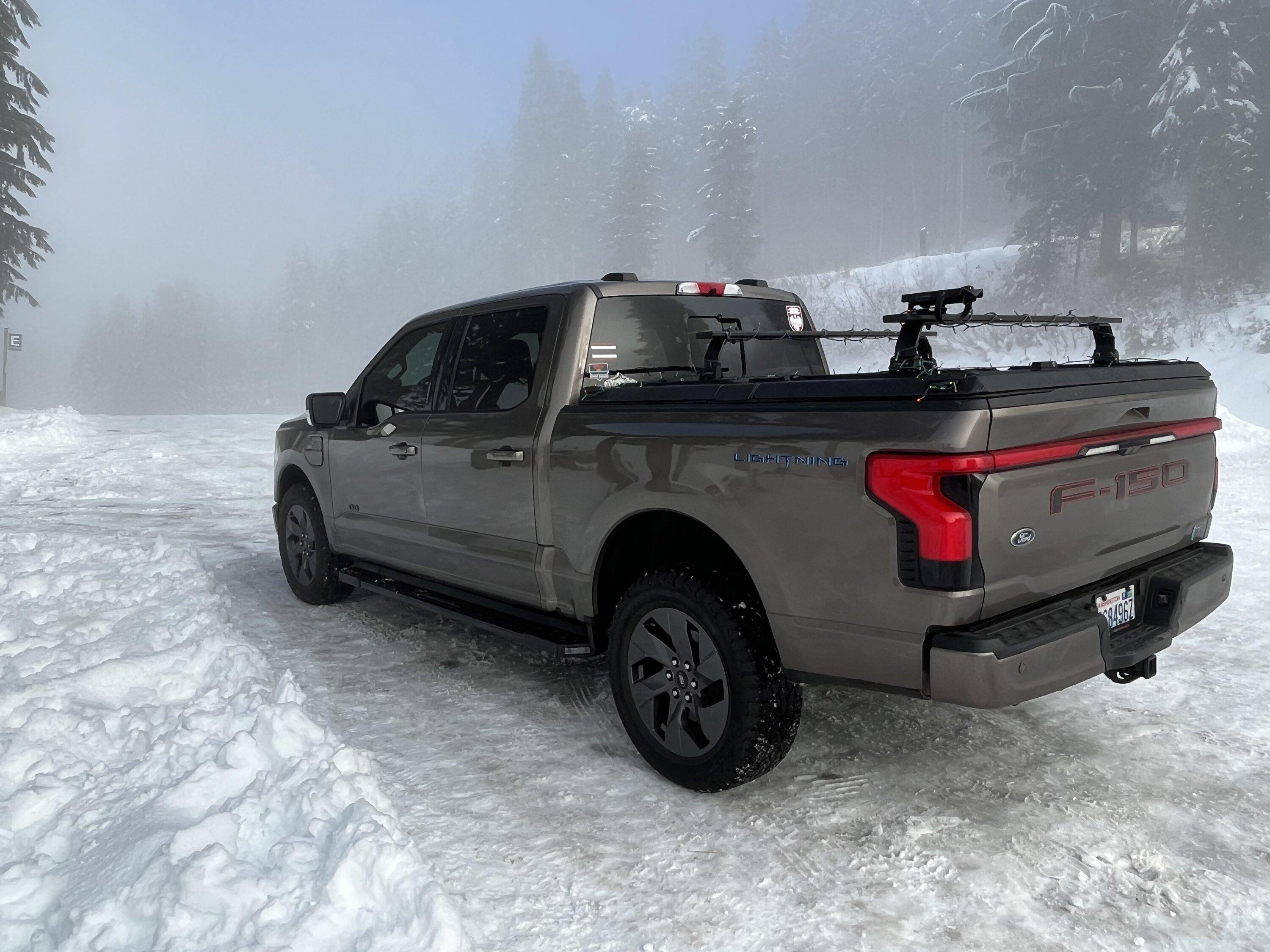 Ford F-150 Lightning 4,000 ft, 66 miles up to ski area 55C0174B-37C8-40EC-AB18-8B16639CDBEB