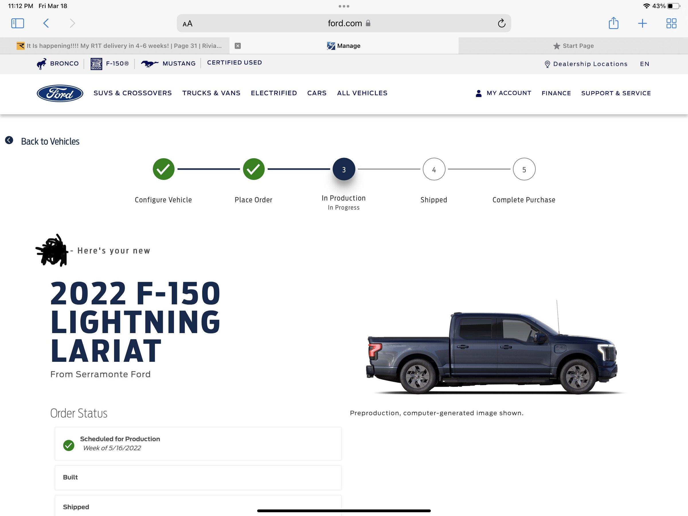 Ford F-150 Lightning 3/24 Who got a Lightning Production Date Today? 5E77E2C8-AE33-493F-A30A-06248B329B44