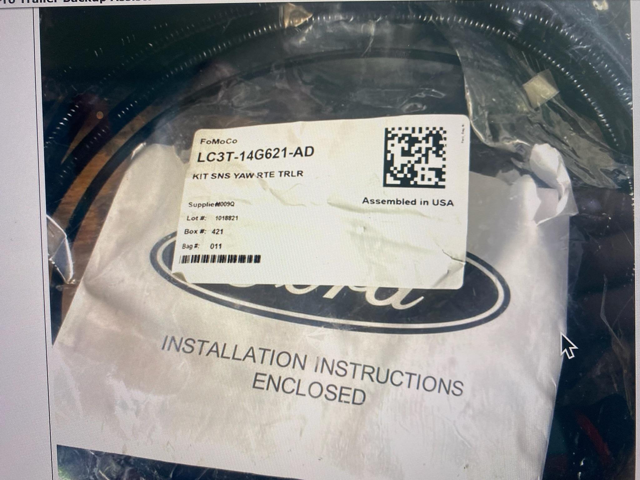 Ford F-150 Lightning Pro Trailer Backup - yaw sensor kit? No one seems to know what this is. 65FE9109-C08C-4A2A-B8A8-5FAE27786AD6