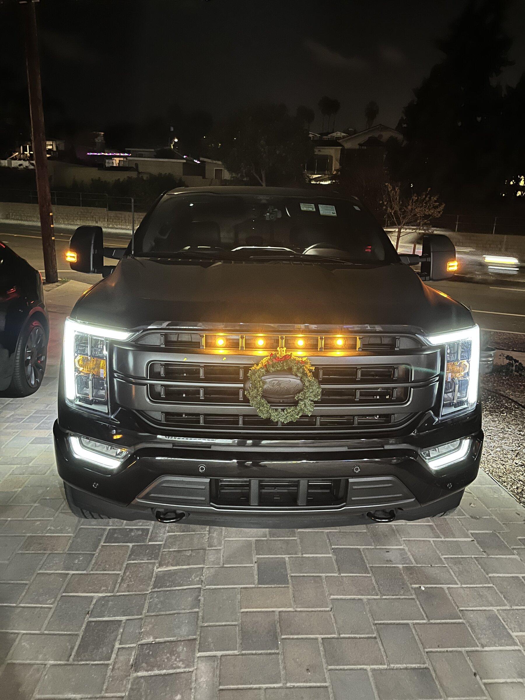 Ford F-150 Lightning Raptor grill lights installed on Lariat 6E45B7B9-C15E-405D-B415-230C1B968197