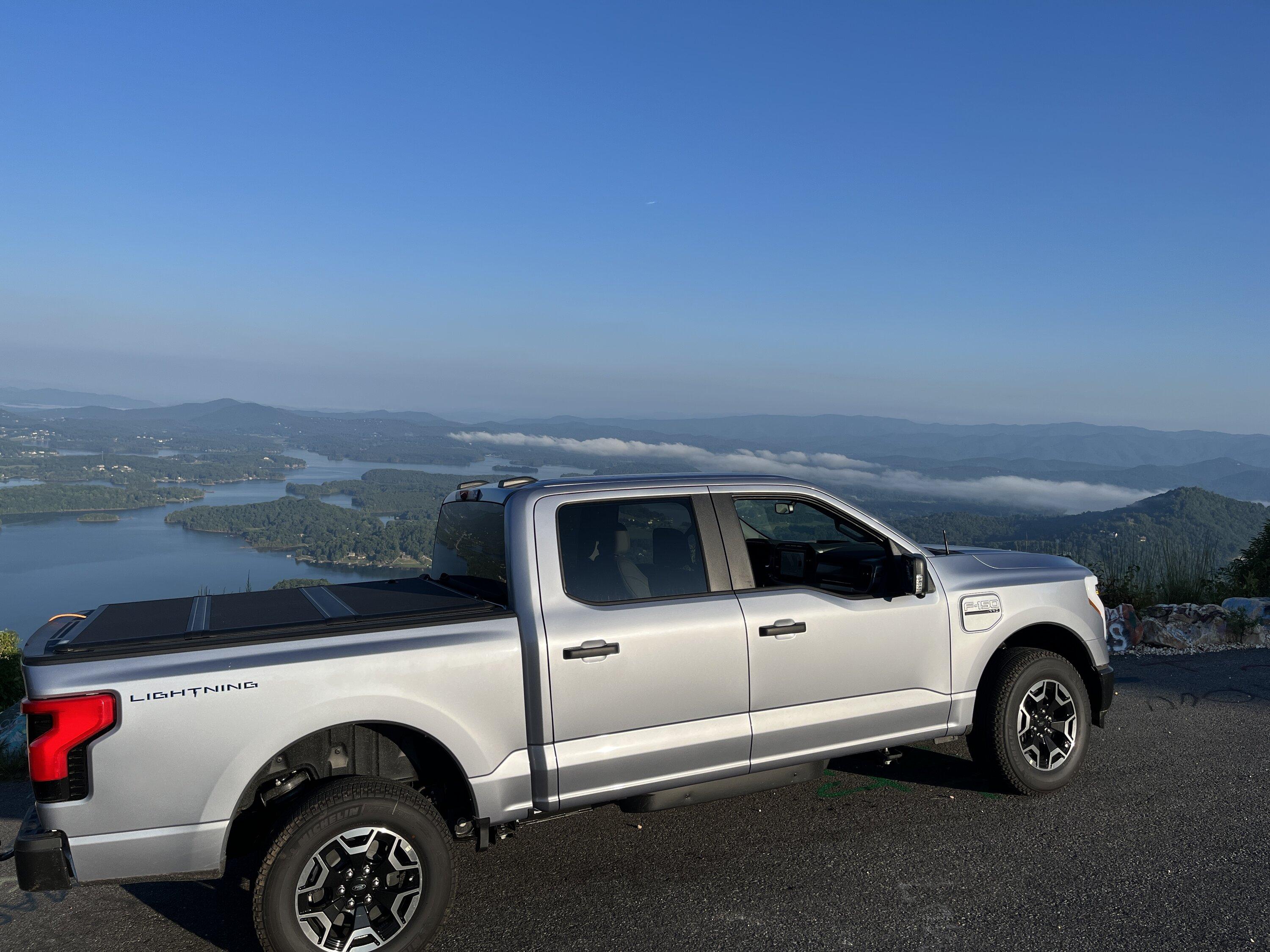 Ford F-150 Lightning 50,000 miles - What a long, strange trip it's been. 8 25 2022 LIGHTNING Bell Mountain GEORGIA.JPG