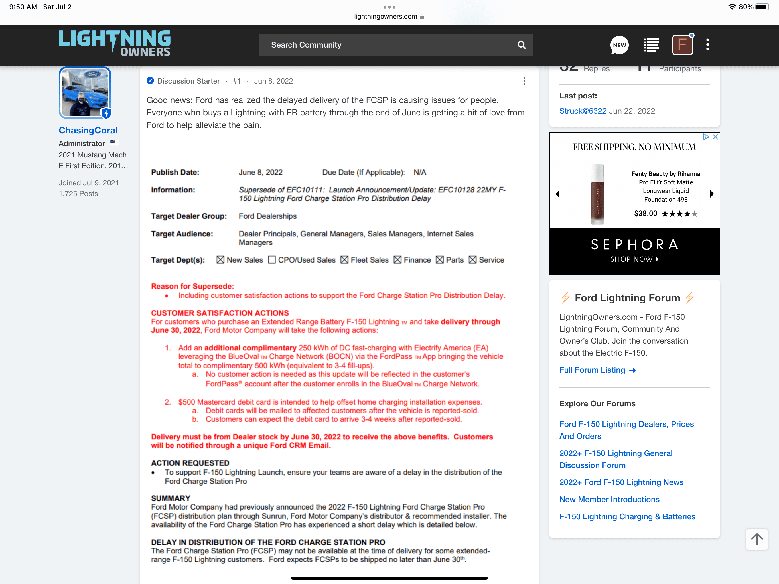 Ford F-150 Lightning Received Ford $500 Gift Card and Extra 250 kWH Charging (as promised for Ford Charging Station Pro delay) 81D96C27-C355-480F-92DF-FF4F2E05CF19