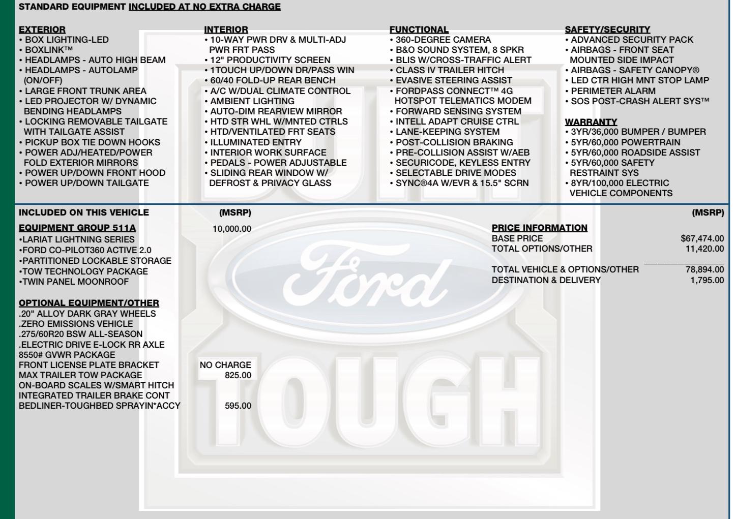 Ford F-150 Lightning My price went DOWN on my Lariat ER.  Anyone else?  What’s that about? 8F09B918-1A0C-4DFA-9BD9-8130F1B9A6AE