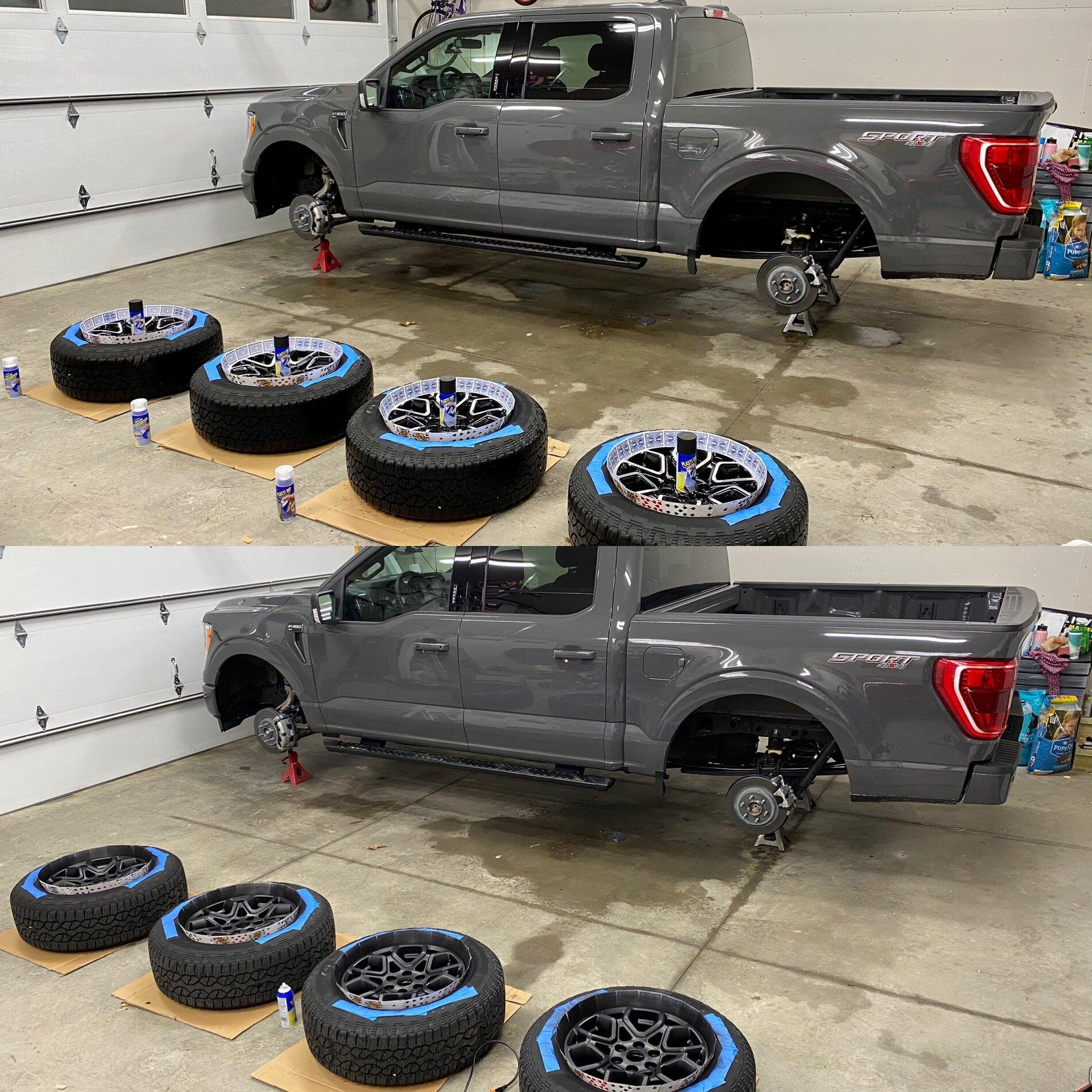 Ford F-150 Lightning Factory Wheels Blackout DIY Using Plastidip 937C024D-EB28-4E1E-801A-8B96CCEAE82C