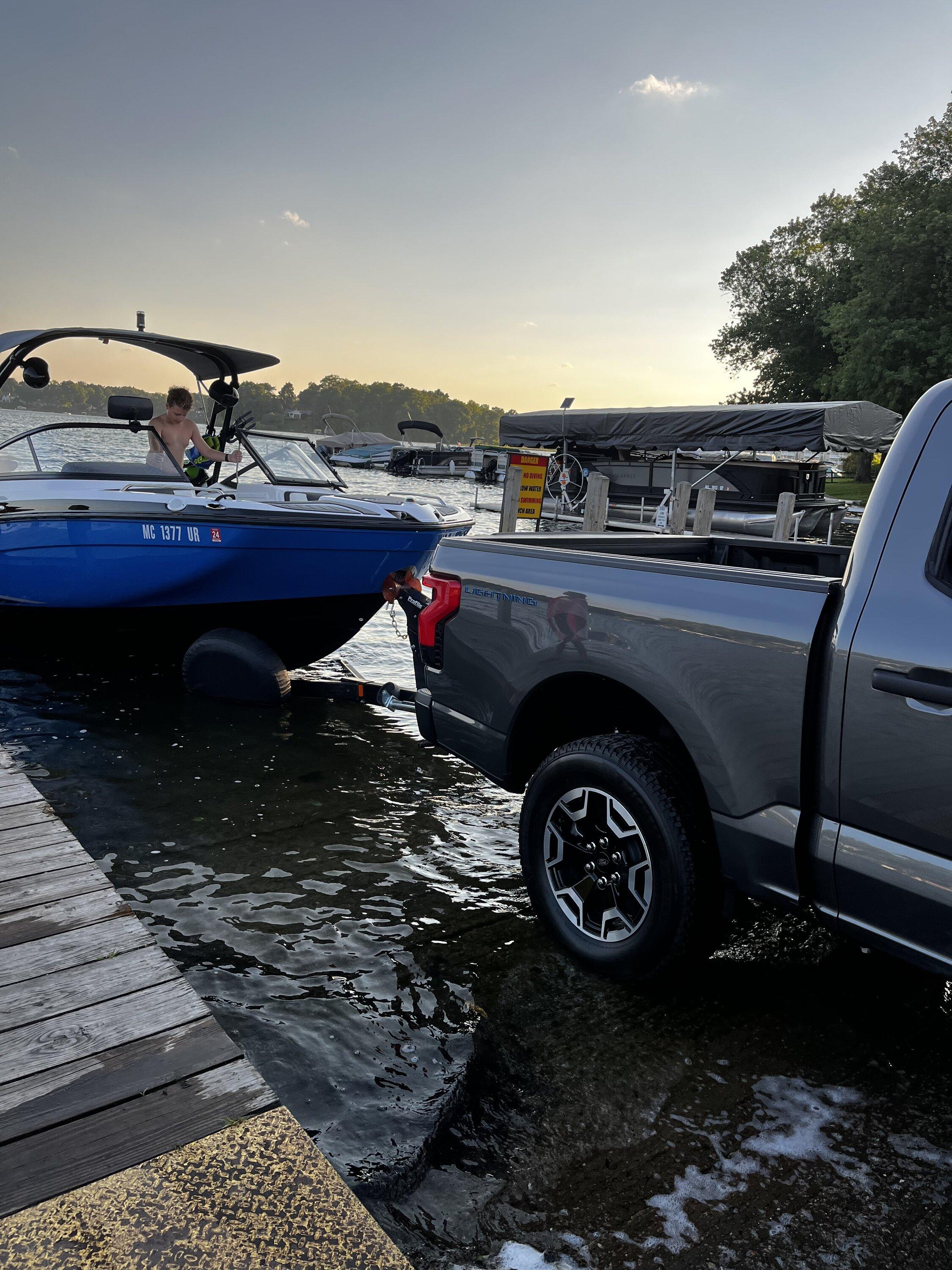 Ford F-150 Lightning First time towing with the Lightning Pro! 960CB2F4-6E11-4EEF-9CE3-01BFDA433DBE