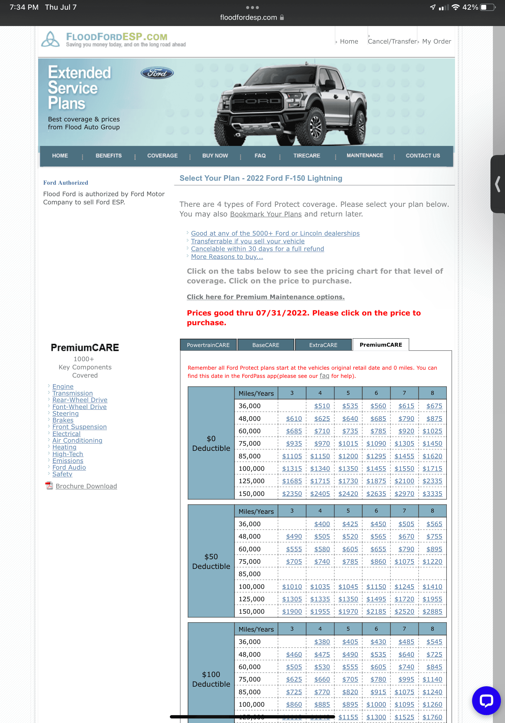 Ford F-150 Lightning Ford ESP (Extended Service Plan) and F&I 999B8E8D-02DD-4BB6-BDD7-00355DB3B65A