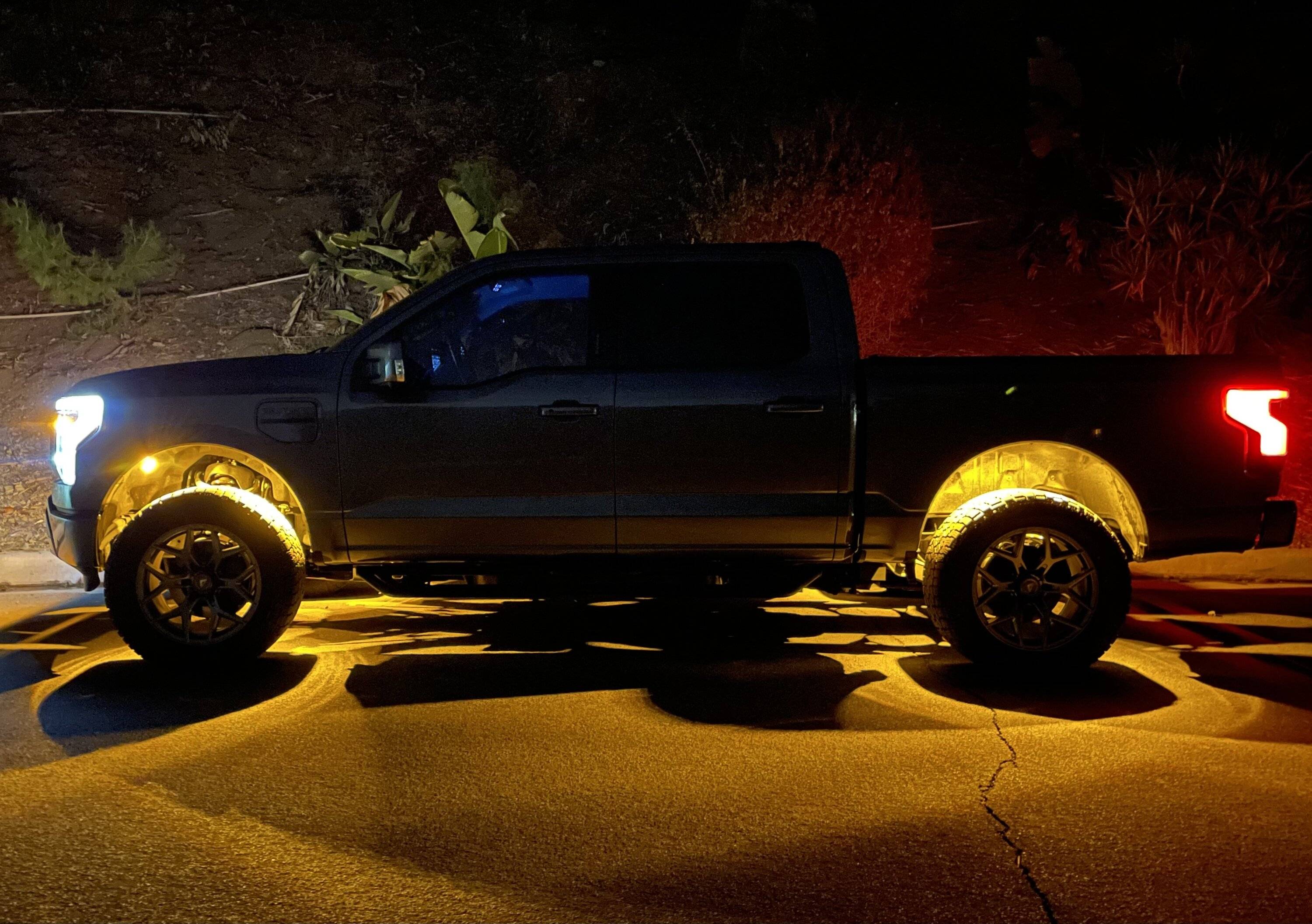 Ford F-150 Lightning Rock Lights installed a1