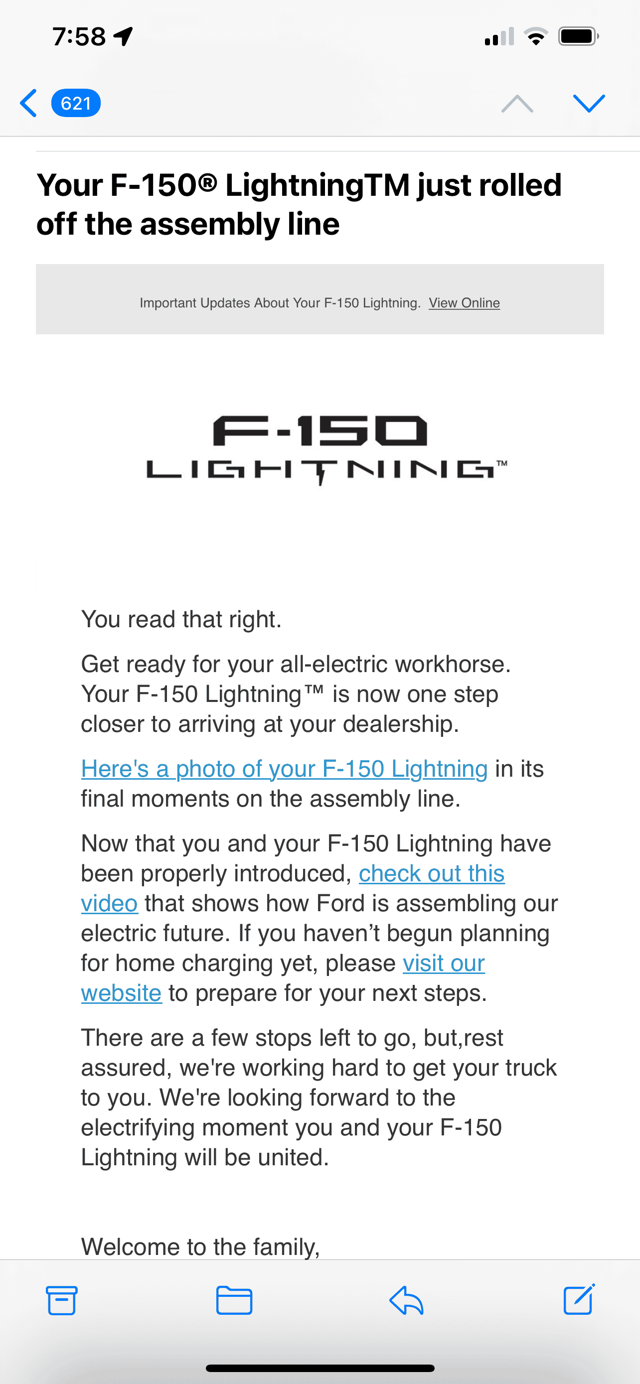 Ford F-150 Lightning Email & Photo: Your F-150 Lightning just rolled off the assembly line [post yours] A683B3F5-3506-49D7-9A25-D936BE19D540