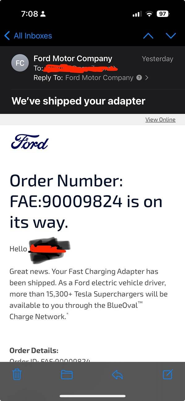 Ford F-150 Lightning Ford Resumes Shipping Fast Charging Adapters AdapterShppment