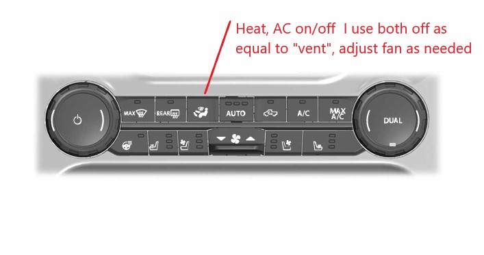 Ford F-150 Lightning 23 XLT...Heat Off but Fan On Adjusting heat & AC & vent