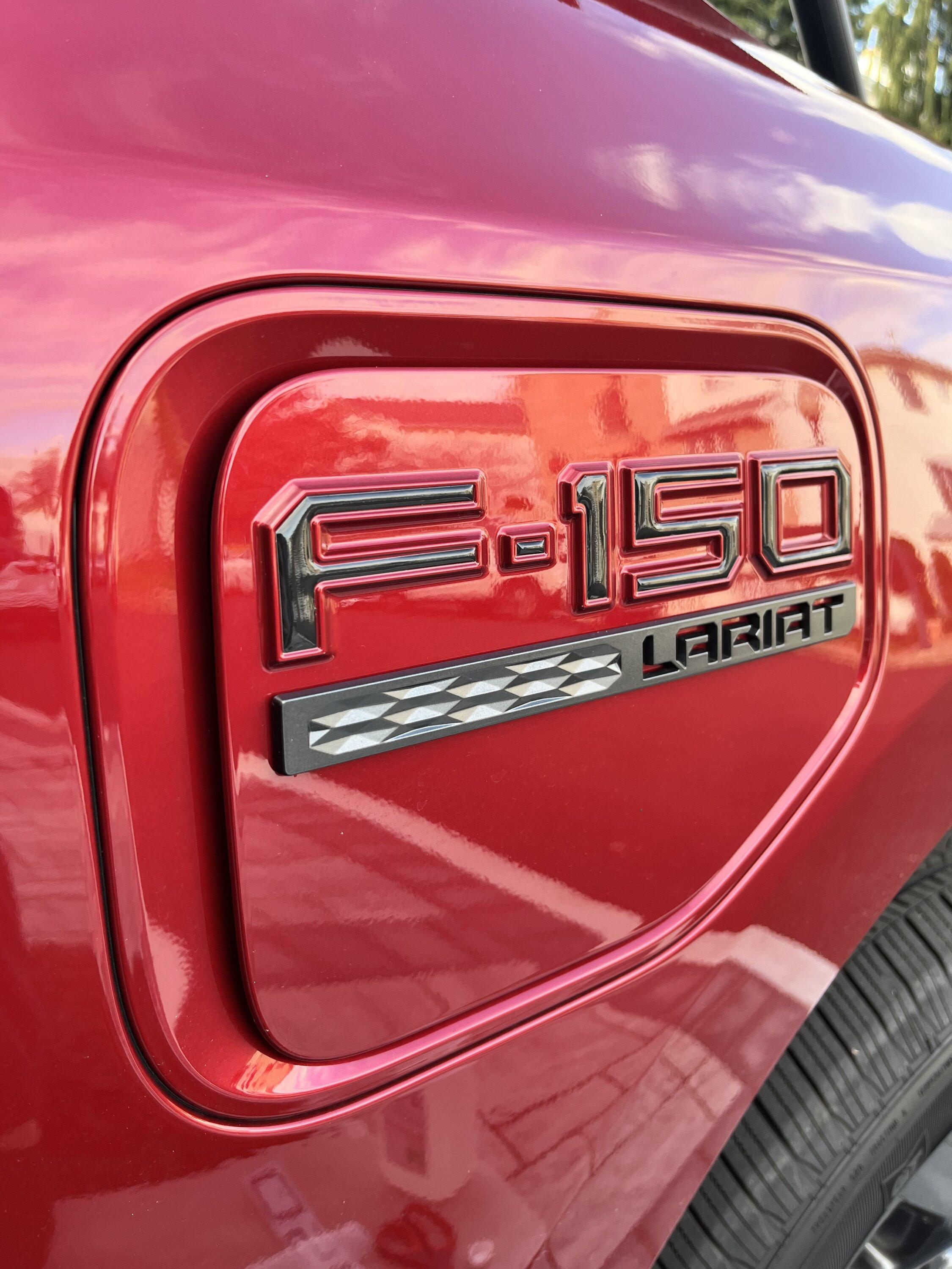 Ford F-150 Lightning My solution to dark badges / lettering on dark colors -- contrasting color vinyl AF1F7EAB-A52E-4929-9474-EA32069986C0