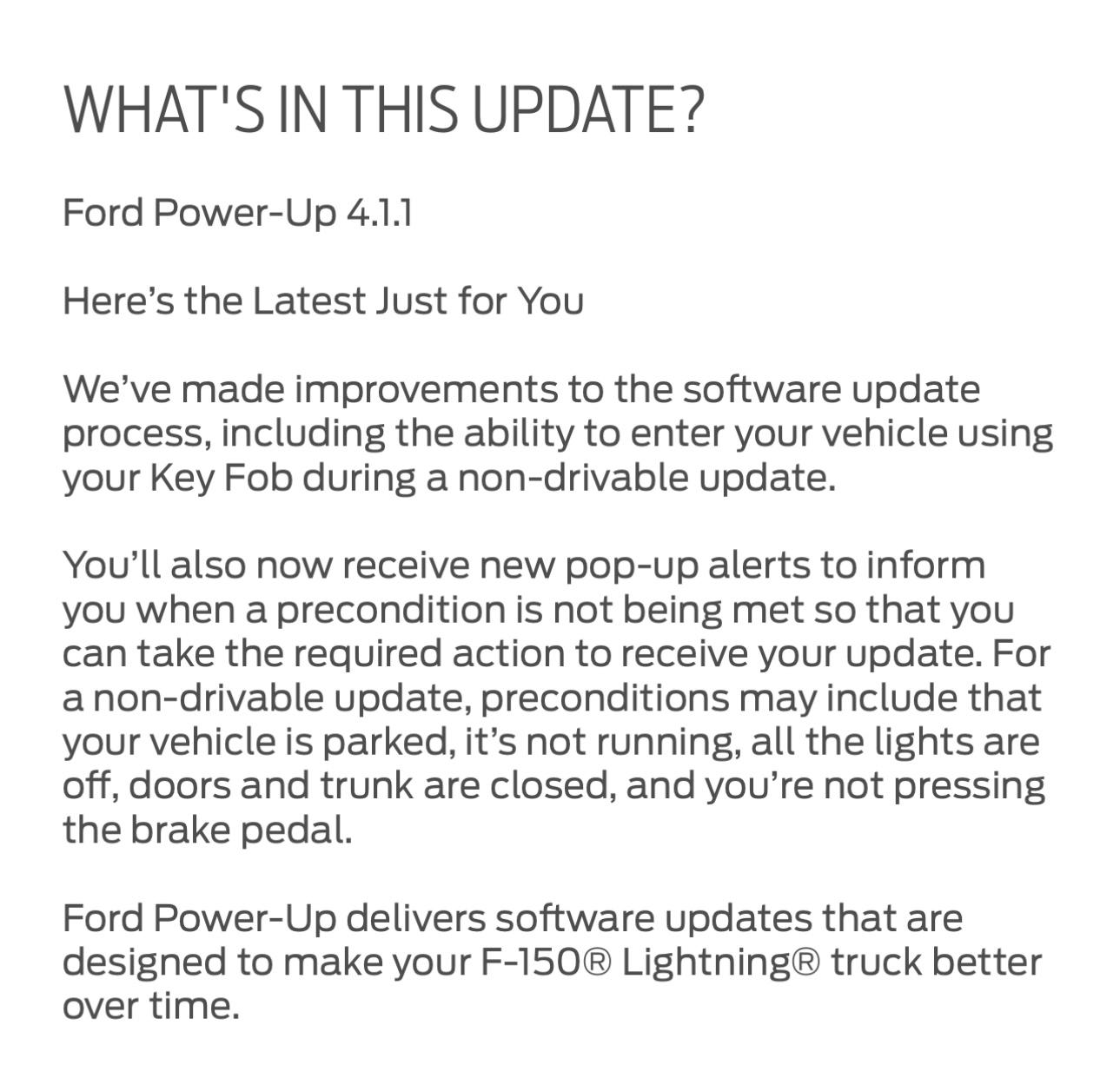 Ford F-150 Lightning Power Up-4.1.1 OTA software update released B9B2C0B1-0FD5-452C-8F6A-DD03A360FA22