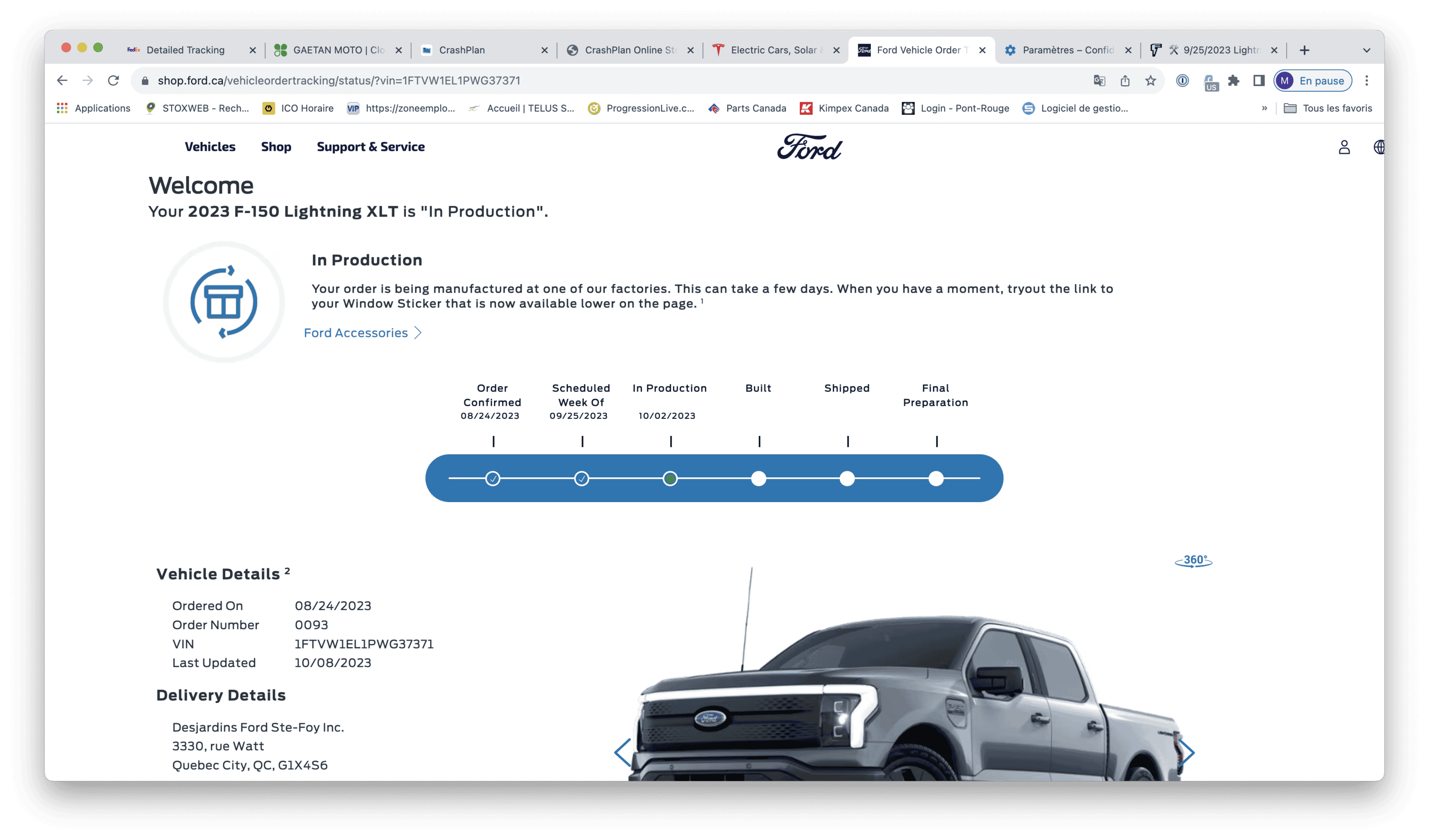 Ford F-150 Lightning ✅ 9/25/2023 Lightning Build Week Group (MY2023) Capture d’écran, le 2023-10-24 à 11.31.07