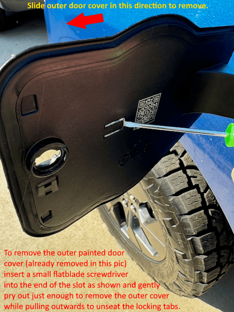 Ford F-150 Lightning Charge Port Door Lockpin Replacement Chargeport_Door_Outer_Cover