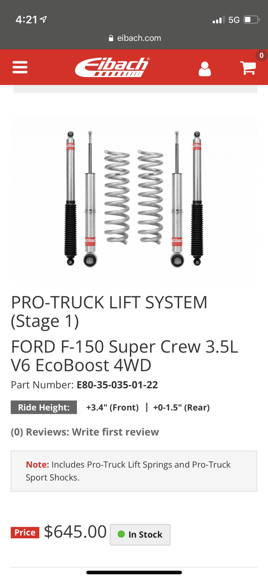 Ford F-150 Lightning Eibach Pro-Truck lift kit for 2021’s D7C14E0A-424E-44C4-89EF-15FDA545BA59