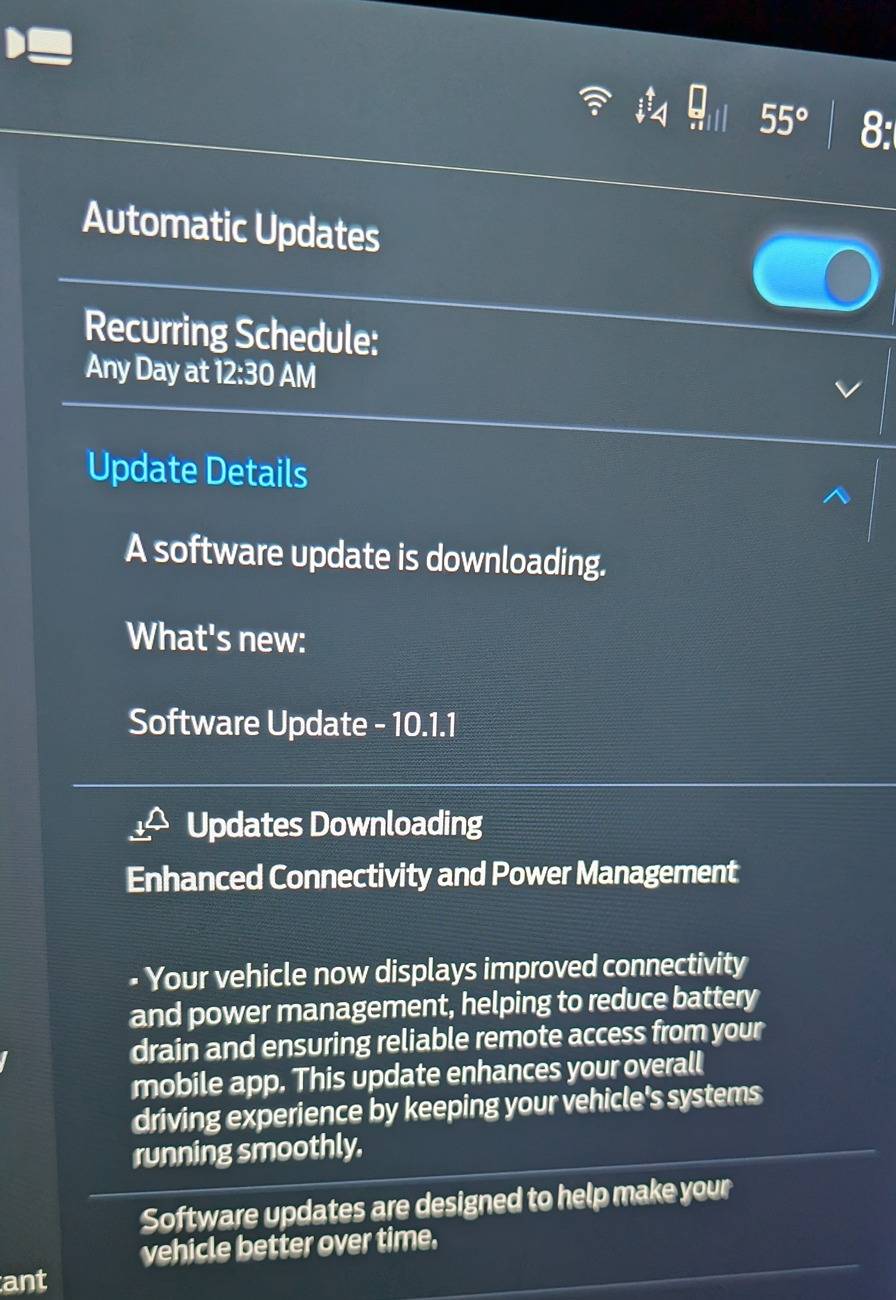 Ford F-150 Lightning OTA - Getting the latest software update -- a FIX for stuck downloading process downloading PXL_20241211_130228799.MP