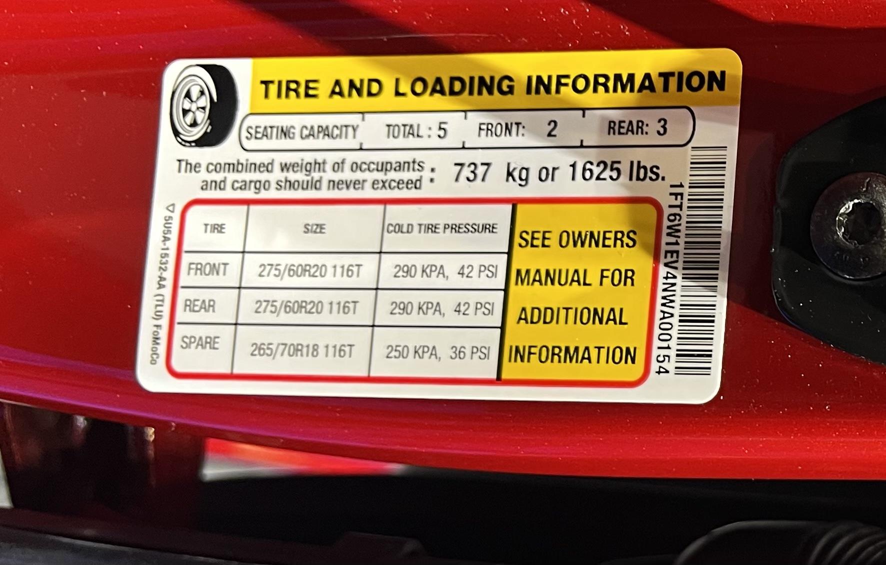 Ford F-150 Lightning Payload capacity on Lightning Lariat Extended Range : 1452 pounds (Updated: Now 1697 pounds in some configurations) E2C5AF22-EB8A-47D2-BE62-FDB50AB2522D