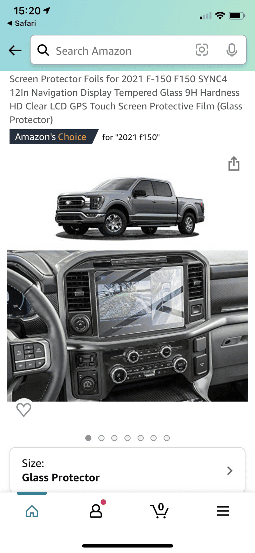 Ford F-150 Lightning screen protector E4856556-1D25-40B2-A172-5EE2D875928D