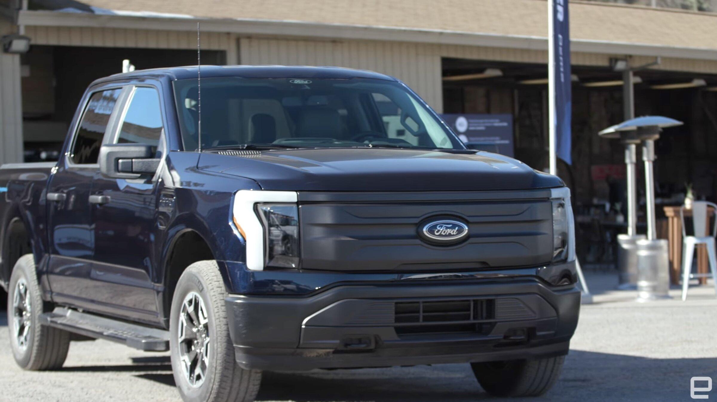 Ford F-150 Lightning Video: Ridealong in F-150 Lightning w/ look at Antimatter Blue & Iconic Silver colors F-150 Lightning Antimatter Blue 4