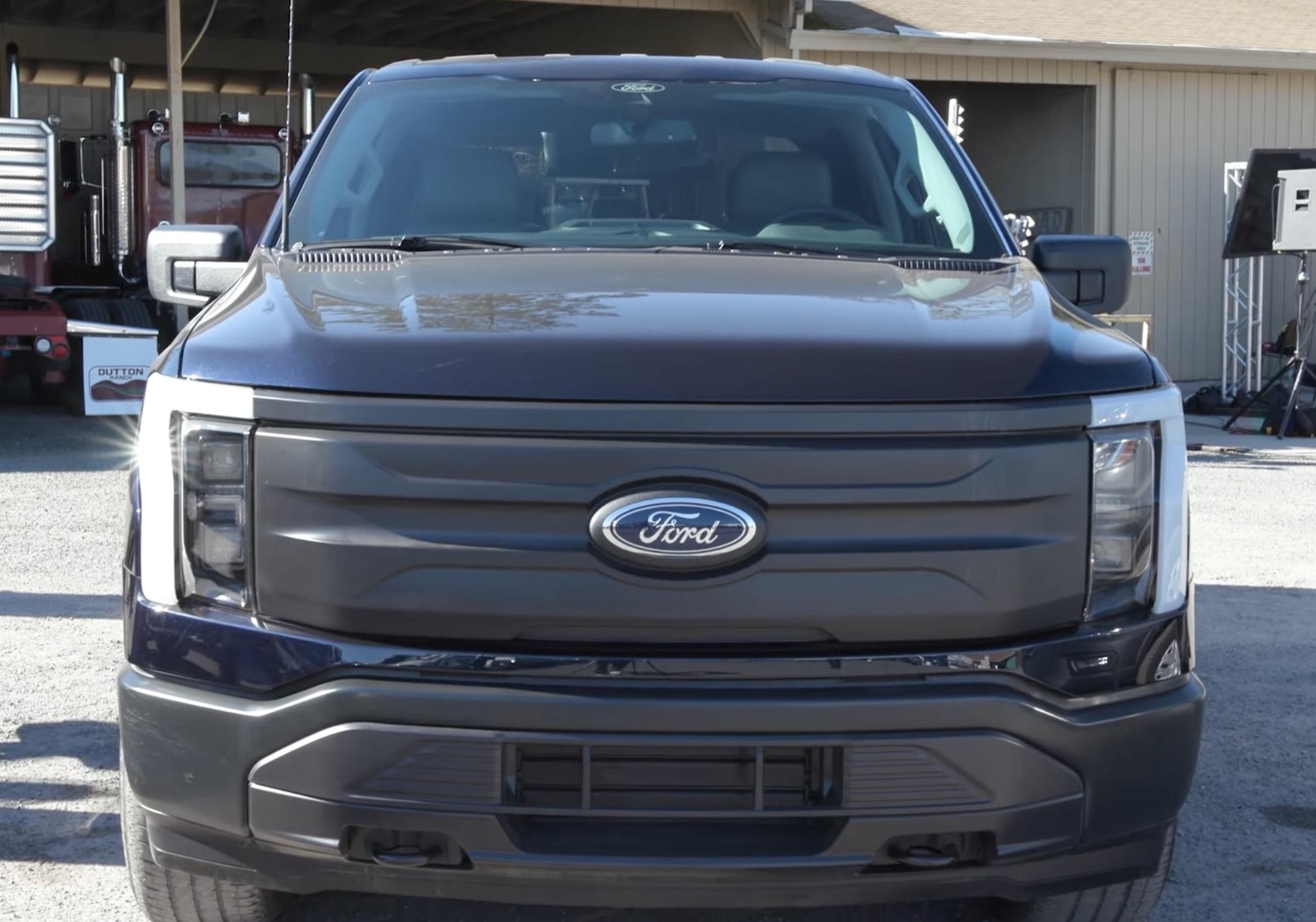 Ford F-150 Lightning Video: Ridealong in F-150 Lightning w/ look at Antimatter Blue & Iconic Silver colors F-150 Lightning Antimatter Blue 7