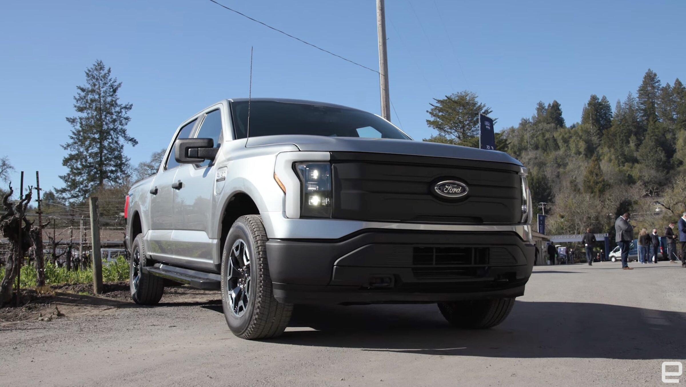 Ford F-150 Lightning Video: Ridealong in F-150 Lightning w/ look at Antimatter Blue & Iconic Silver colors F-150 Lightning Iconic Silver 2