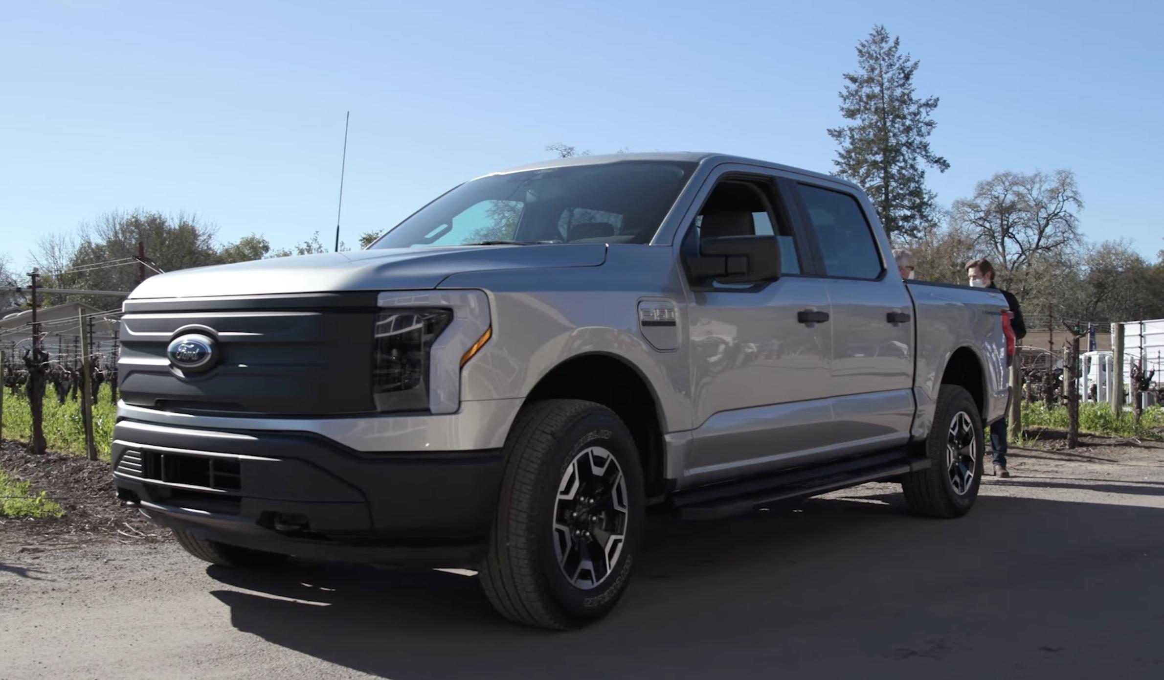 Ford F-150 Lightning Video: Ridealong in F-150 Lightning w/ look at Antimatter Blue & Iconic Silver colors F-150 Lightning Iconic Silver 5