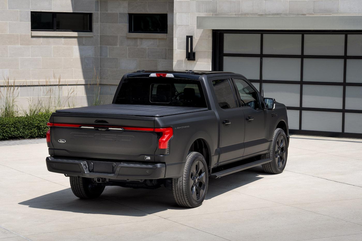 Ford F-150 Lightning New F-150 Lightning Platinum Black Limited Edition Revealed F-150 Lightning Platinum Black Tonneau Cover