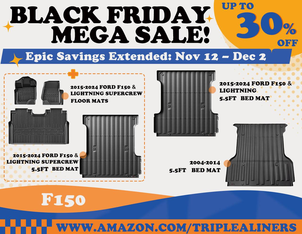 Ford F-150 Lightning 【TripleAliners】Black Friday Offer! Make Your Order Free! f1