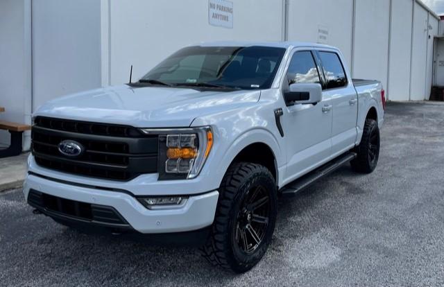 Ford F-150 Lightning 2021 Lariat Space White 4x4 Sport Leveled Fuel Rouge 20 x 9 Toyo OC RT 295 60 R20 F150 5