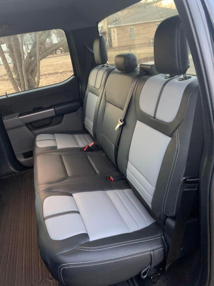 Ford F-150 Lightning RoadWire Leather Seat Covers installed in 2021 XLT F150 Interior 2