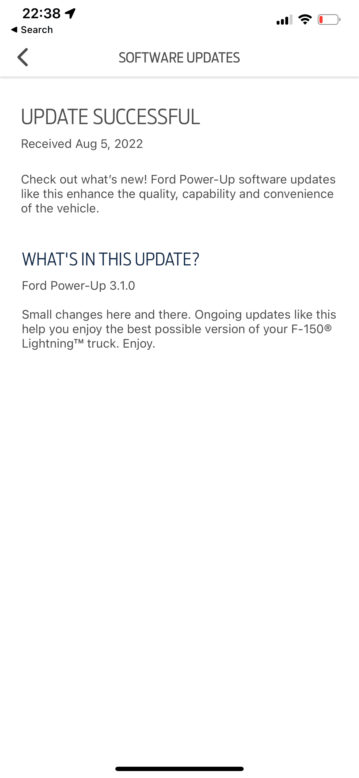 Ford F-150 Lightning Ford PowerUp 3.2 Software Update 8/4/22 F3F5E247-CFA9-49CB-A96E-775174D6A443