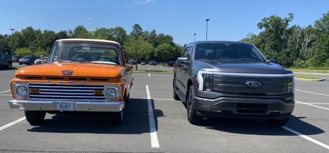 Ford F-150 Lightning Old meets new: '64 vs '22 F9DCC5FC-BF91-44EE-8BF8-D27B6D3AB9D8