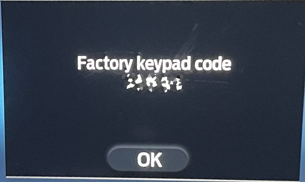 Ford F-150 Lightning Good video of finding your factory door code! Factory keypad code