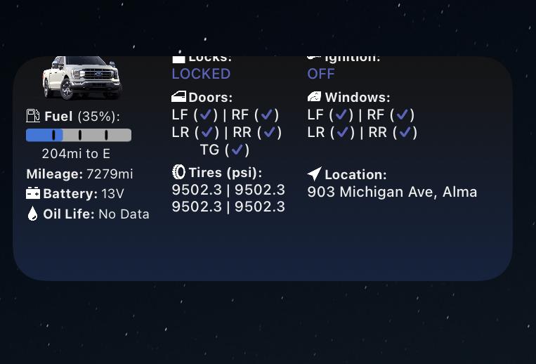 Ford F-150 Lightning FordPass - Scriptable Widget (iOS, iPad, MacOS) FB046E05-3E71-48E4-A38E-7724AF316089