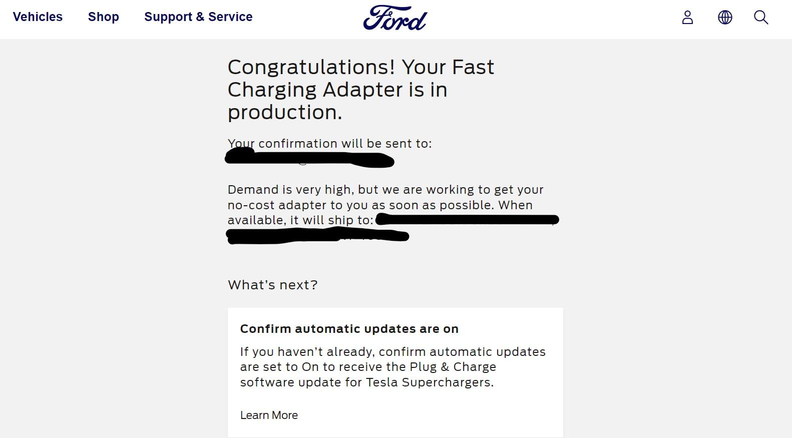 Ford F-150 Lightning Free Ford NACS adapters are arriving! My order #813 arrived today! Ford Chg Save