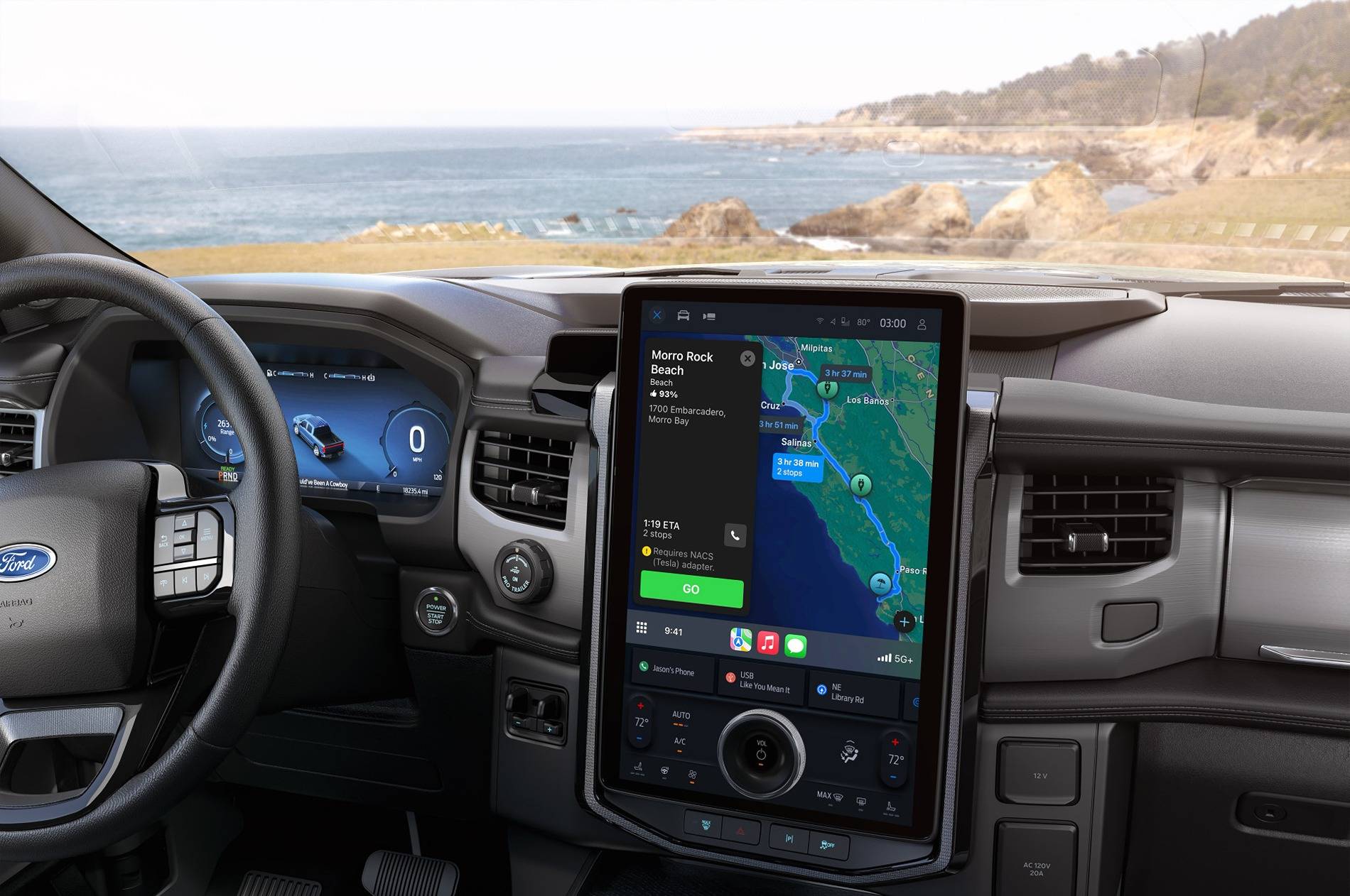 Ford F-150 Lightning Apple Maps EV Routing in CarPlay – Now Including Tesla Superchargers Ford Lightning_Apple Maps