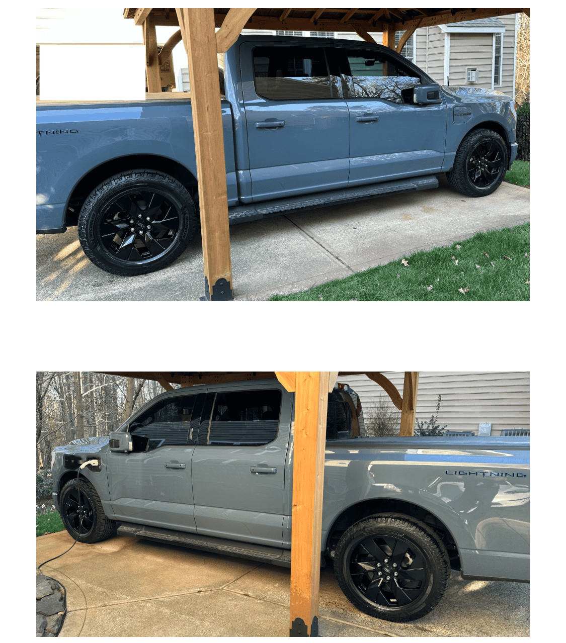 Ford F-150 Lightning Trade 18" XLT Rims and tires for other... Gloss Black powdercoat OEM Lariat wheels looks fantastic!  Ford Lightning Forum For F-150 Ligh