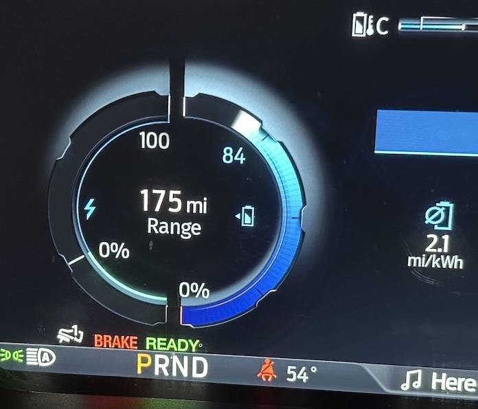 Ford F-150 Lightning Charge to 100% on L2 charger, but GOM shows 84% on startup GOM