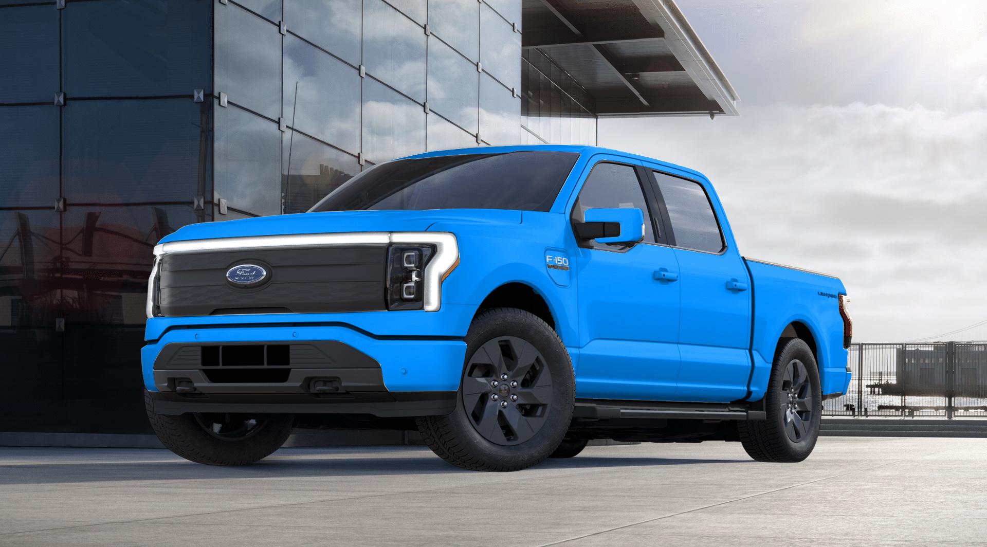 Ford F-150 Lightning Would anyone else have preferred Cyber Orange as a color option? grabber-blue