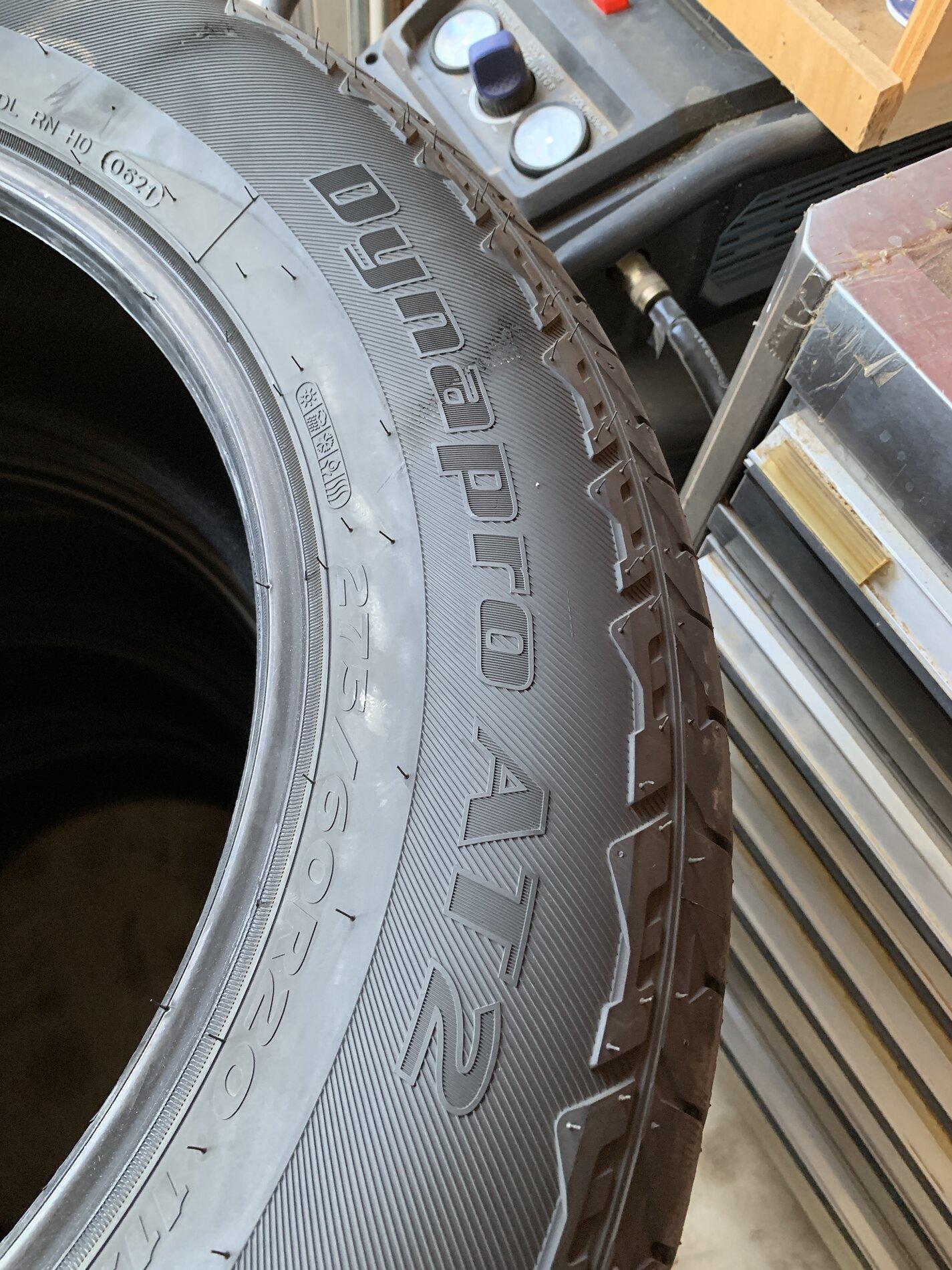 Ford F-150 Lightning HANKOOK DYNAPRO AT2 Takeoffs, 275/60/20 hankook.JPG