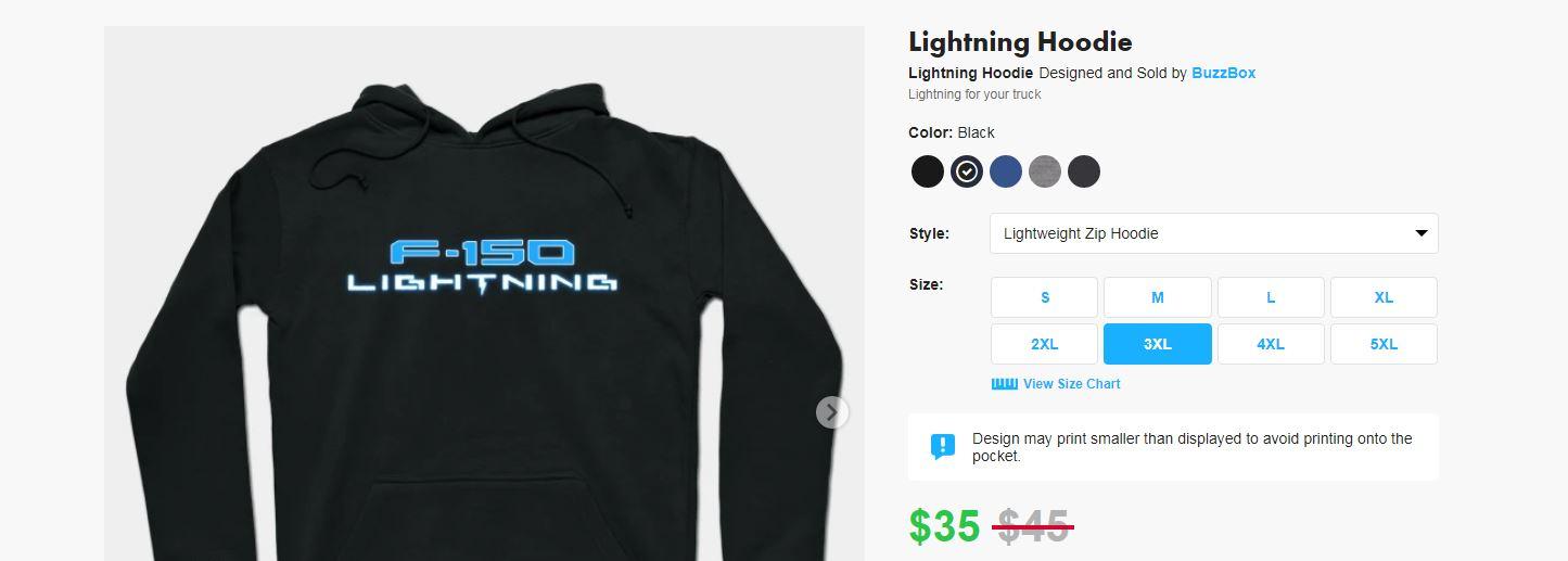 Ford 2025 lightning hoodie