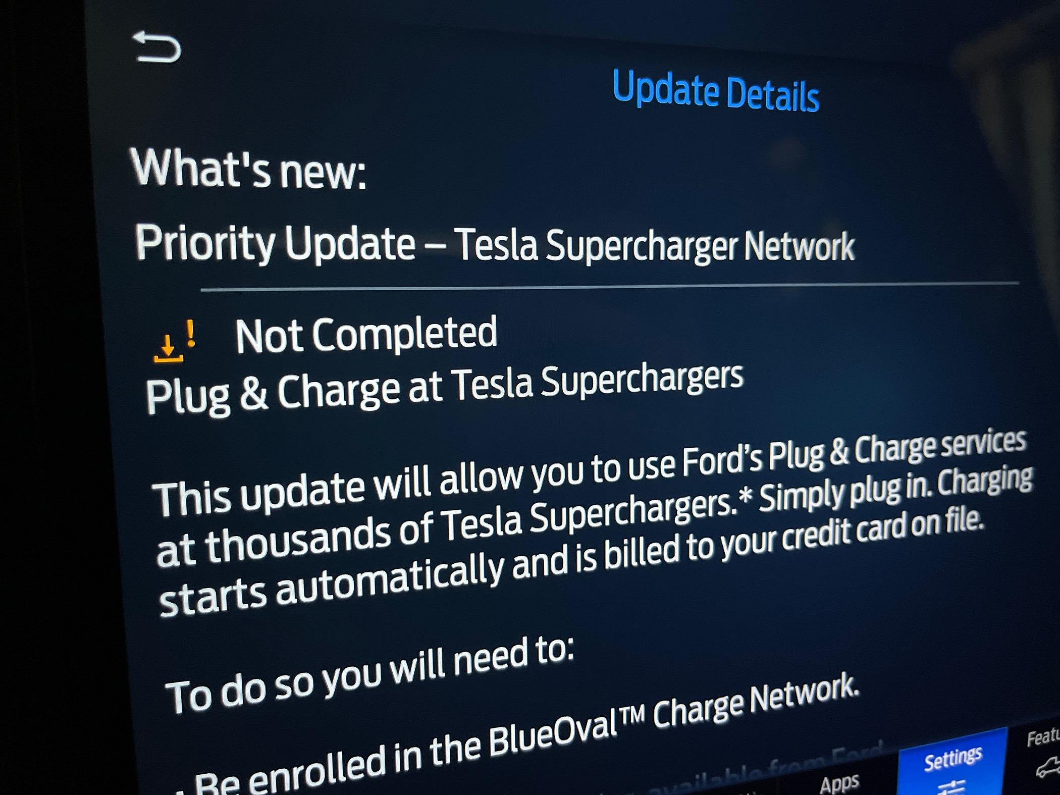 Ford F-150 Lightning Priority Update - 24-PU0119-DC-CHG4 [Tesla Supercharger Network] image