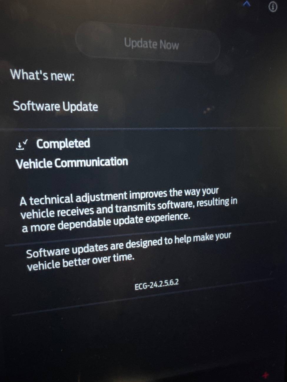 Ford F-150 Lightning Software Update ECG-24.2.5.6.1 - Vehicle Communication image