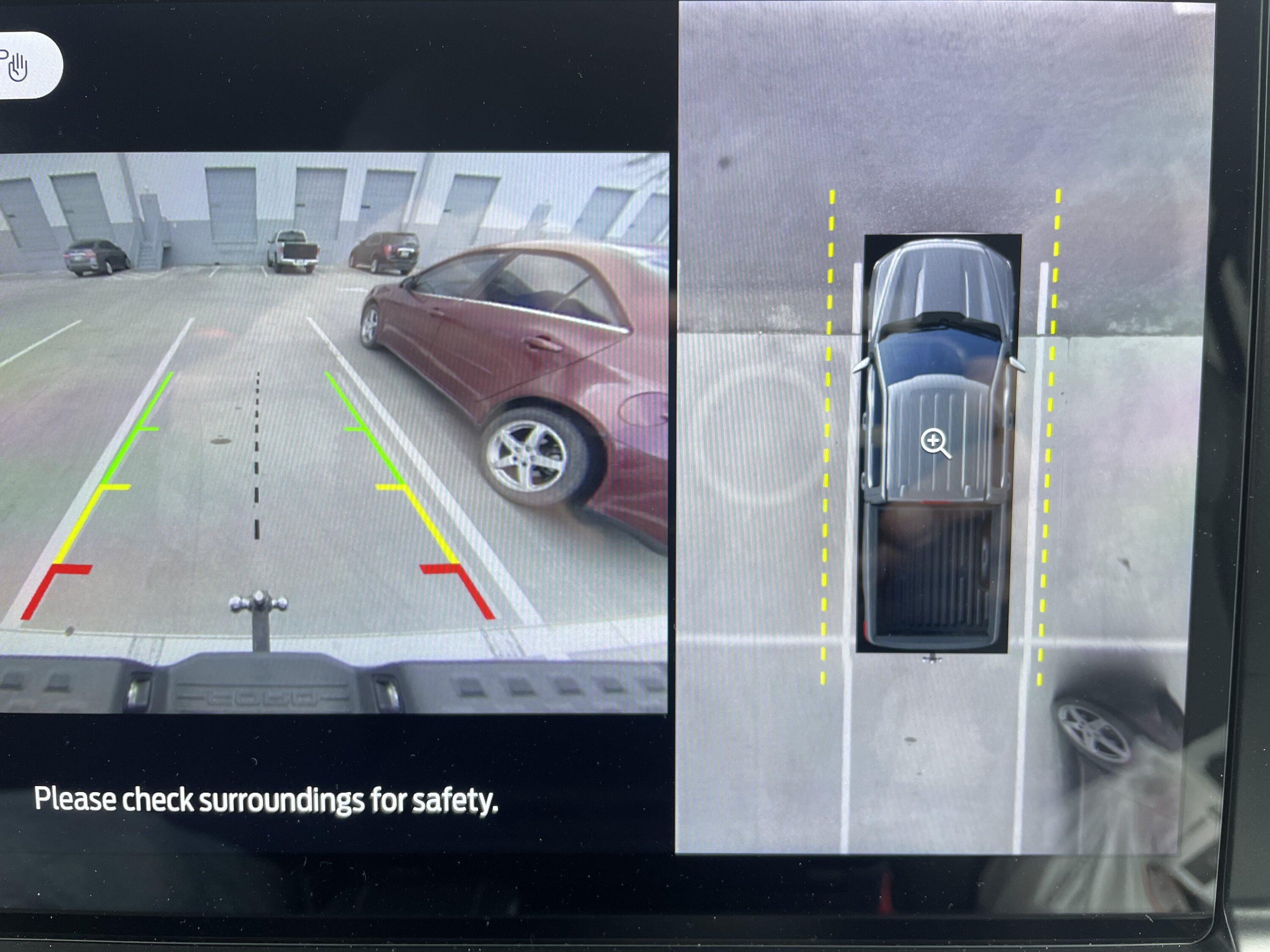 Ford F-150 Lightning 360 camera not aligned with rear camera image_50425601.JPG